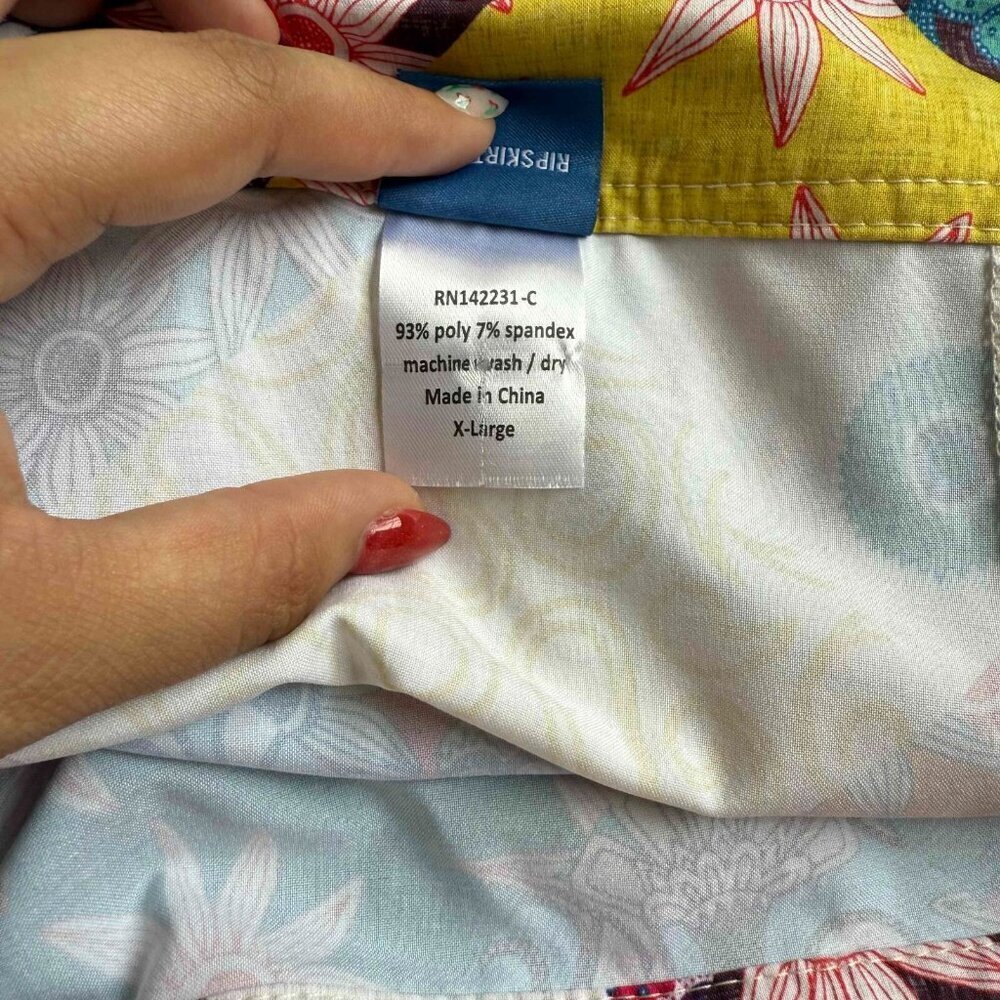 Rip Skirt Women Hawaii Patchwork Wrap Skirt Travel Summer Multicolor Size XL - Picture 9 of 9